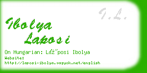 ibolya laposi business card